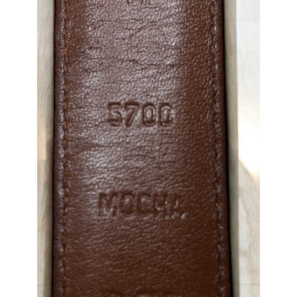 Vintage 1980’s Coach 5700 1” Burnished Cowhide Leather Belt - Size 38 - Picture 5 of 8